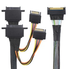 PCIE Slimline 5.0 MCIO 8I 74P to 2 SFF-8639 15P With Screw Positioning Holes