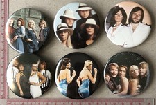6x VTg Og ABBA 55mm Pin Badges 1970’s/80’s Eurovision Pop Music Group Swedish