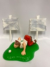 Vintage Wilton Comical Golfer Cake Topper with Accessories 1978