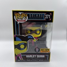 Funko Pop Batman The Animated Series HARLEY QUINN # 371 HOT TOPIC BLACK LIGHT