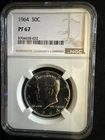 1964 PF67 Kennedy Half Dollar Coin, NGC Certified