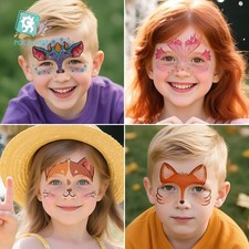 Face Stickers Temporary Glitter Tattoo Waterproof Makeup Tattoo Stickers on Face