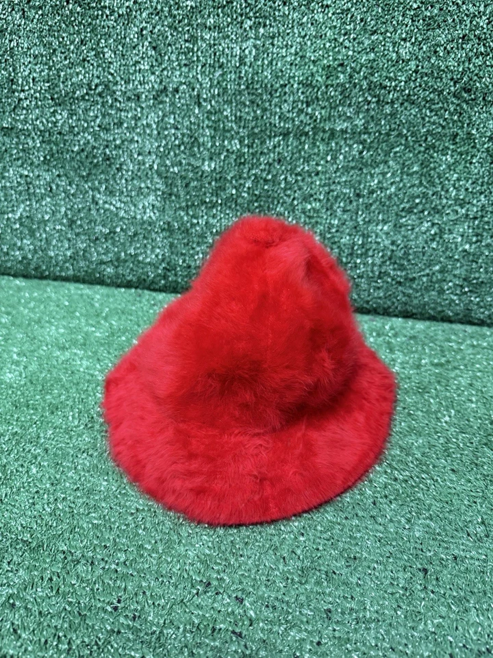 Sombrero de cubo Kangol rojo angora rojo difuso para hombre talla mediana festival moda sombrero de colección Foto 4 de 4