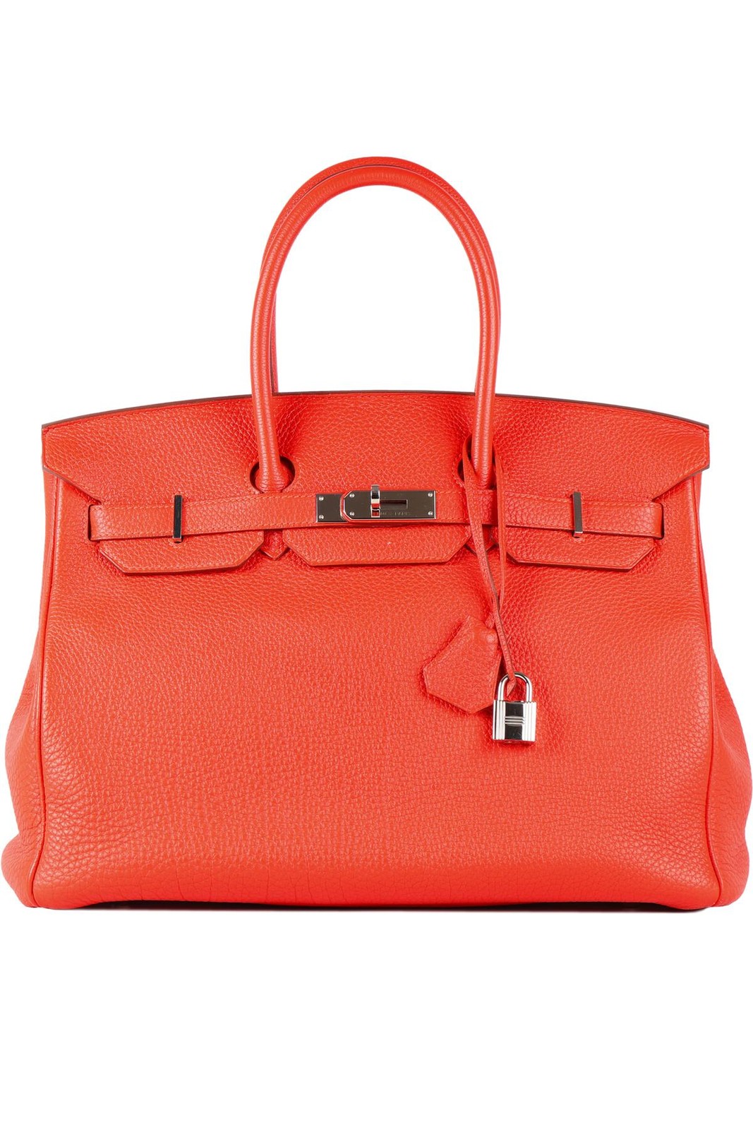 HERMÈS RED 2013 BIRKIN 35 CM TOGO LEATHER BAG IN CAPUCINE