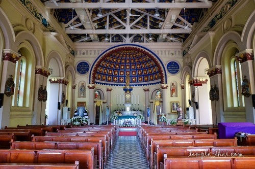SIAM Interior of St. Joseph's Church - Ajuthia P.R. Pearls 1883 Thailand Photo - Picture 2 of 2
