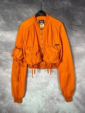 SS2004 Archive Dolce&Gabbana Orange Cropped Bondage Pockets Bomber Jacket Size S