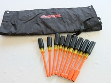 Cementex Insulated Nut Driver Set - 9 PIeces - Standard SAE - 3/16 to 5/8 - Used