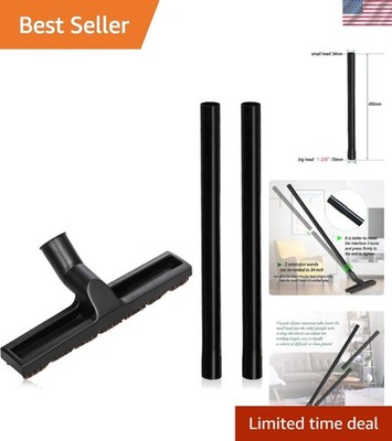 Compact Vacuum Cleaner Accessories - 1-3/8'' 35mm Extension Wands, Black