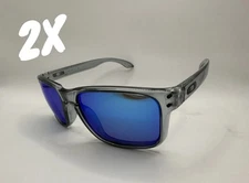 2 PAIRS Oakley Holbrook Polarized Sunglasses & Accessories Brand New(Blue/Clear)