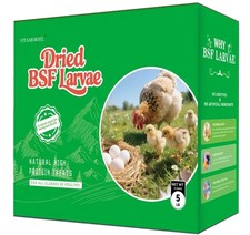 VITAMORSEL 5LB Dried Black Soldier Fly Larvae for Chickens Birds