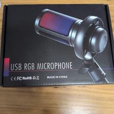 USB RGB Microphone PC Compatible Used No Damage Working Condition