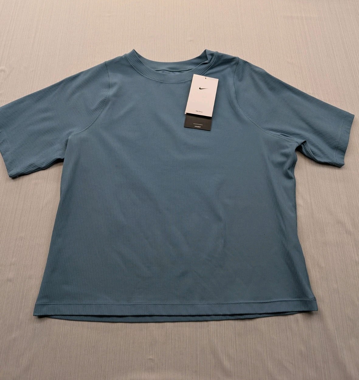 New Nike Zenvy Rib Women's Large Dri-FIT Top Performance Ribbed Stretch $70