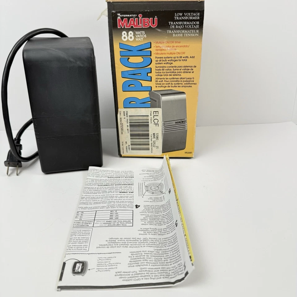 Malibu Intermatic Low Voltage Landscape Lighting Timer Transformer ML88T Tested - Image 2 of 4
