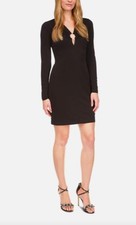 MICHAEL KORS Womens O-ring Long Sleeve Short Sheath Dress S NEW $140 MR381F403G