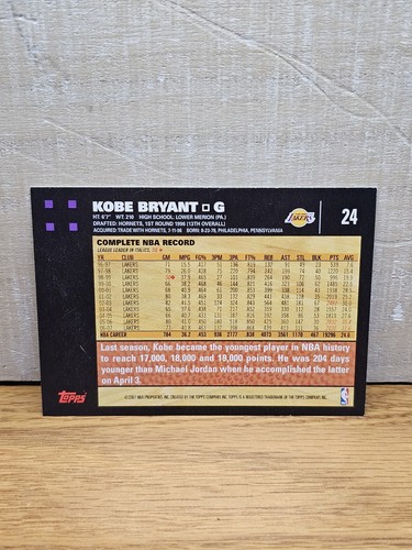2007-08 Topps 50th Anniversary Kobe Bryant Black Border #24 Lakers - Bild 3 von 18