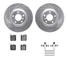 Dynamic Friction Company 7512-31587 Rotors Drilled & Slotted Silver W/ 5000