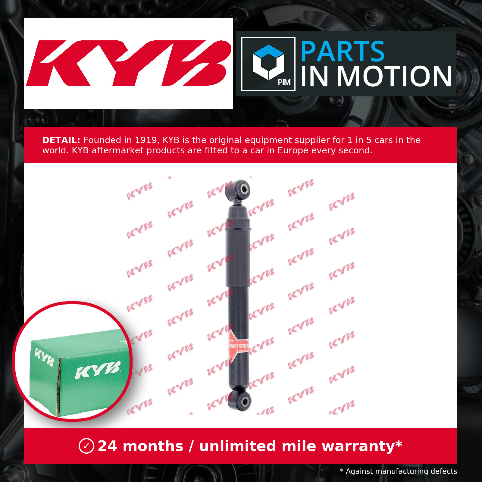 2x Shock Absorbers (Pair) fits NISSAN KUBISTAR X76 1.6 Rear 03 to 09 K4M752 KYB - Image 21