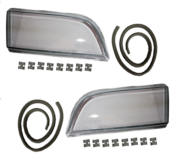 Streuscheibe Set FüR Volvo S40 V40 1995-2004 Streuscheibe Scheibe Glas Dichtung-image