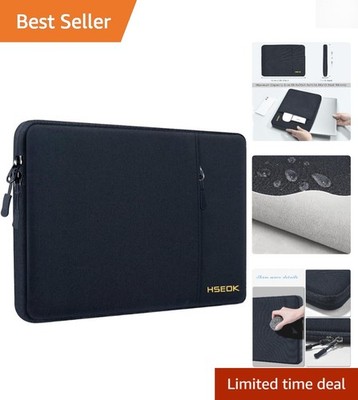 Elegant 15.6 Inch Laptop Sleeve with Accessory Pocket - Water Resistant Design