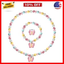 Butterfly Stretch Necklace Little Girl Toddler Necklace Bracelet Set, Little ...