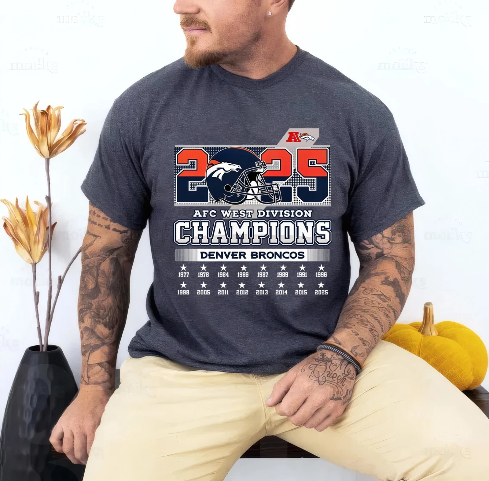 Denver Broncos 2025 AFC West Division Champions TShirt