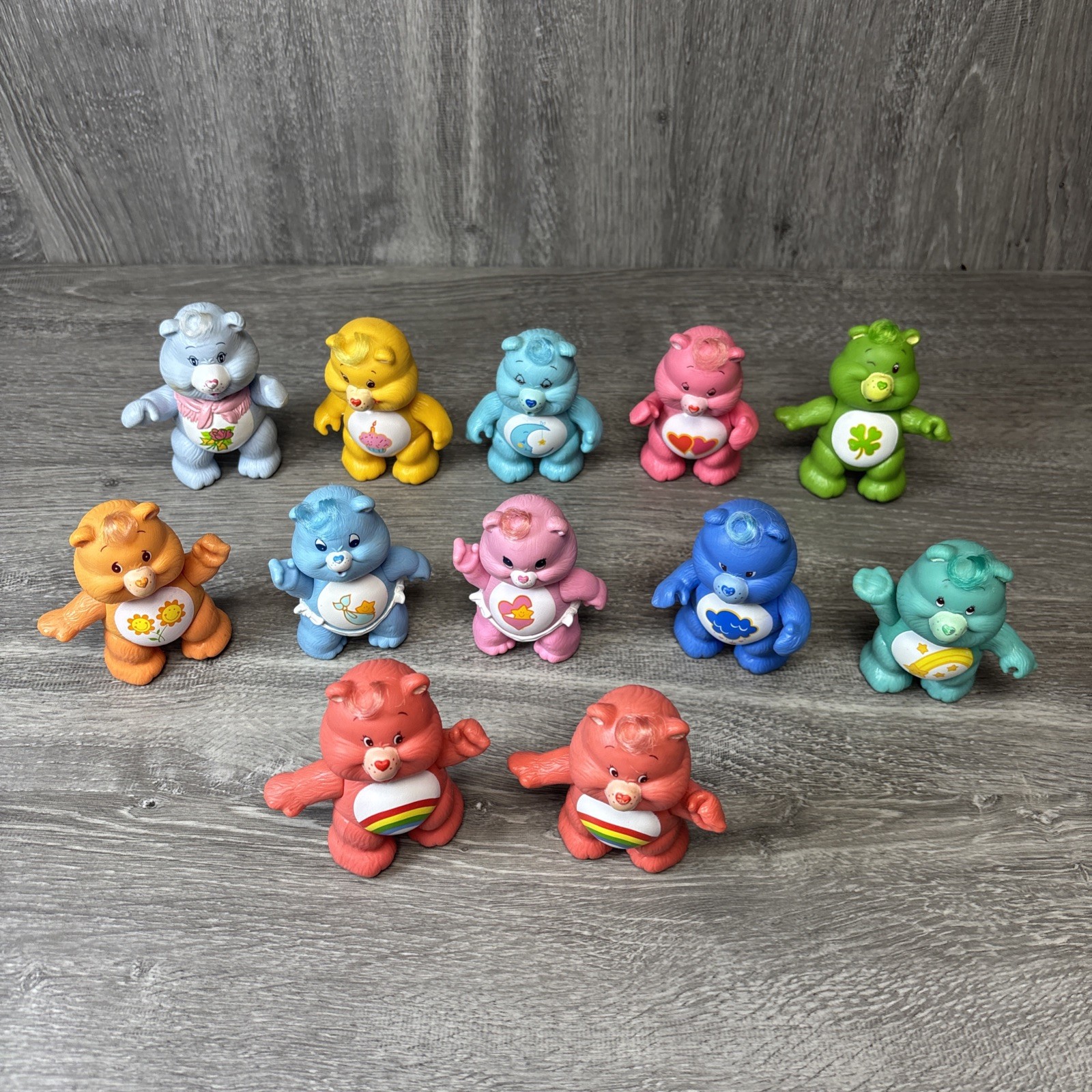 Vintage Care Bears Figure Lot Of 11 Posable AGC 1983 Toys Variety Hong Kong