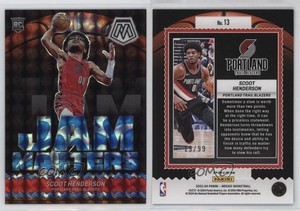 2023 Panini Mosaic Jam Masters Reactive Blue Prizm /99 Scoot Henderson Rookie RC