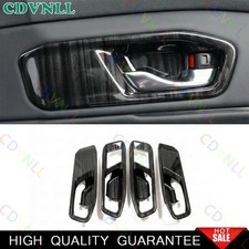For Honda Accord 2023-2026 11th Black Wood Inner Door Handle Bowl Trim Frame 4*