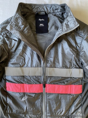 Rapha Insulated Brevet Jacket RCC Gray High-Vis Pink Polartec Packable DWR Men S - Picture 4 of 24