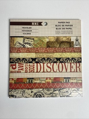 MME 6x6 Paper Pad  Traveler  - 24 Sheets - 12 Double-sided Designs