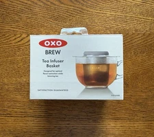 new OXO Brew Tea Infuser Basket - Stainless Steel / Dishwasher Safe
