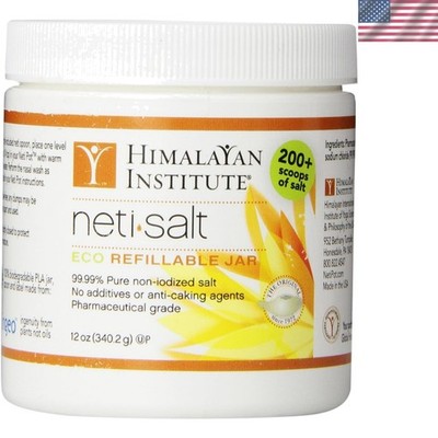 Hydrating Neti Pot Salt, 12-Ounce Jar Trio for Allergy Relief and Detox