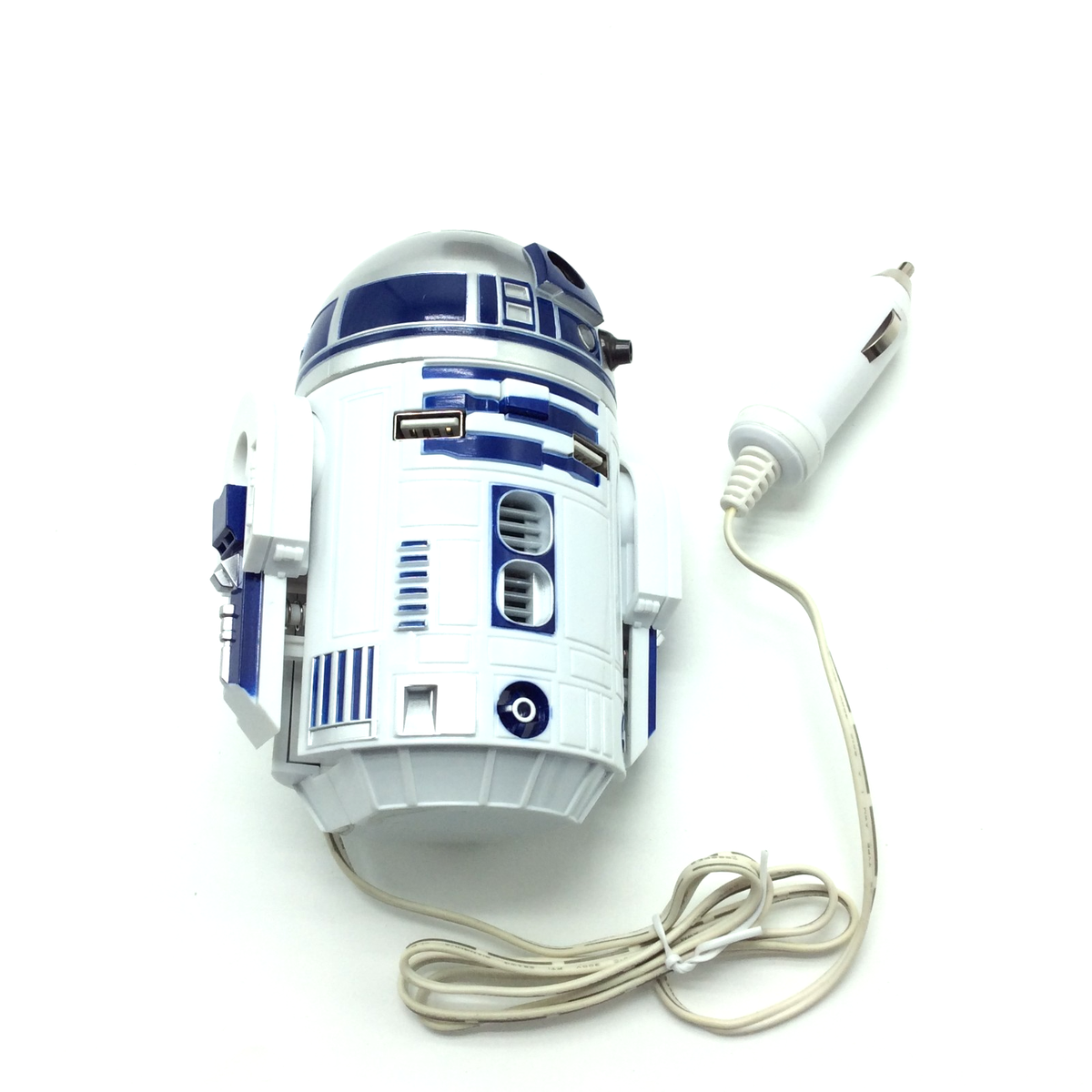 ThinkGeek Star Wars R2-D2 Car Charger - White/Blue for sale online