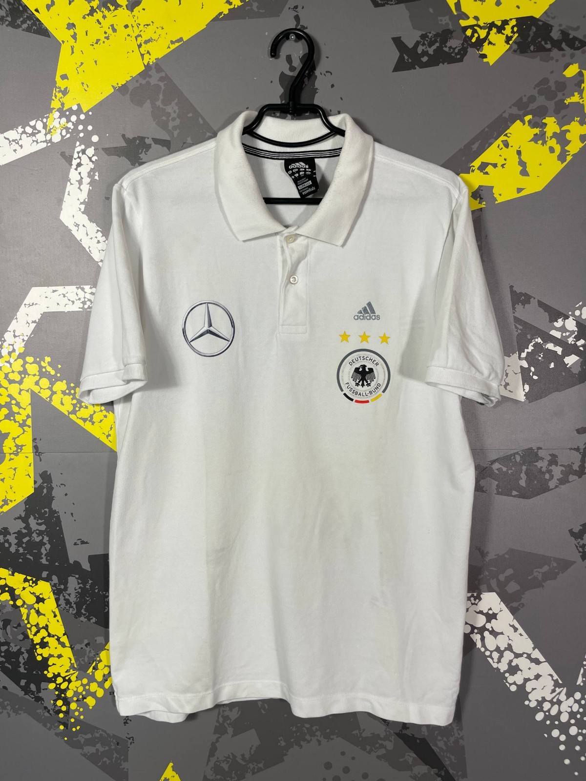 Germany Team Vintage Training Jersey Football Soccer Shirt Adidas Men sz L ig93