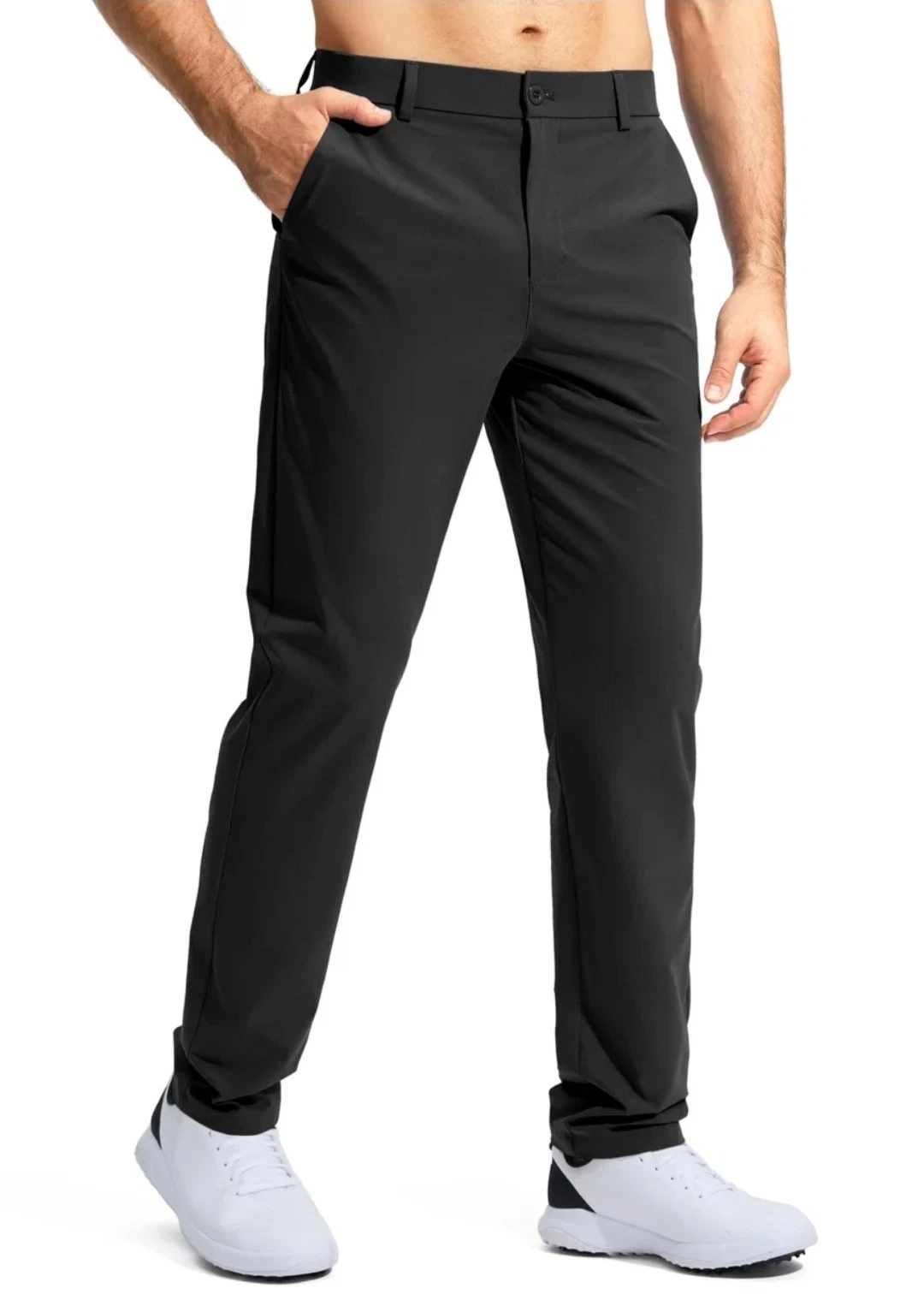Pudolla Men's Golf Pants W38 L34 Black 100% Polyester Lightweight Quick Dry Work