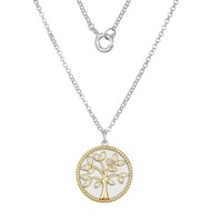 Cavill Halskette 925 Silber Baum AnhäNger Zirkon 0,116Ct Damen Schmuck