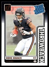 Rome Odunze 2024 Donruss Rated Rookies Throwback #4 Chicago Bears