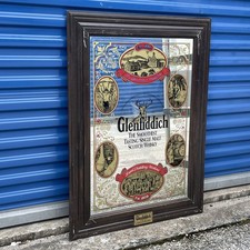 Vintage Glenfiddich "The Smoothest Tasting Scotch Whiskey" Bar Mirror 30"x39"
