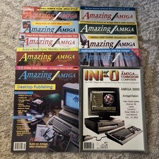 A lot of 10 amazing Amiga  Amiga INFO  CMP. Magazines 1990  s Assorted months