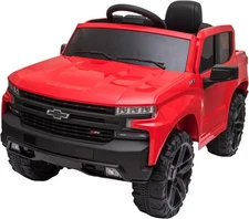 12V Kids Ride on Truck Licensed Chevrolet Silverado Electric Car Toy with Remote