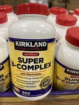 Kirkland Signature Super B-Complex with Electrolytes & Vit C 500Tabs EXP 03/2028