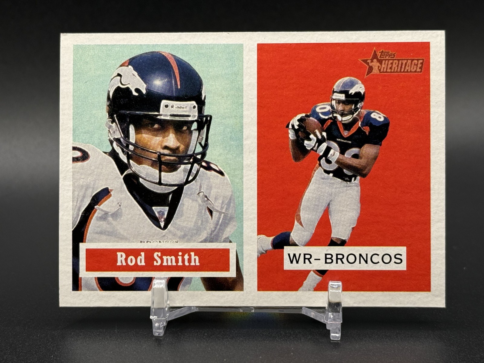 2002 Topps Heritage ROD SMITH Base #3 Denver Broncos