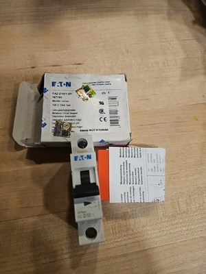 Eaton FAZ-D10/1-SP 10 Amp 1 Pole 277V Din Rail Circuit Breaker