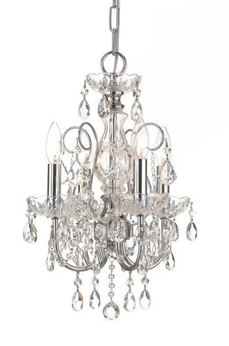 Crystorama 3224-CH-CL-MWP Imperial 4-Light Hand Cut Crystal Mini Chandelier - Picture 1 of 2
