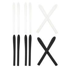 6 Pairs Glasses End Tips Eyeglass Anti Slip Ear Sock Tube Sleeve Silicone White