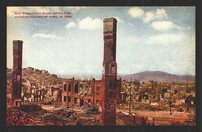 San Francisco Ruins After Earthquake Antique c.1910's Postcard H S Crocker