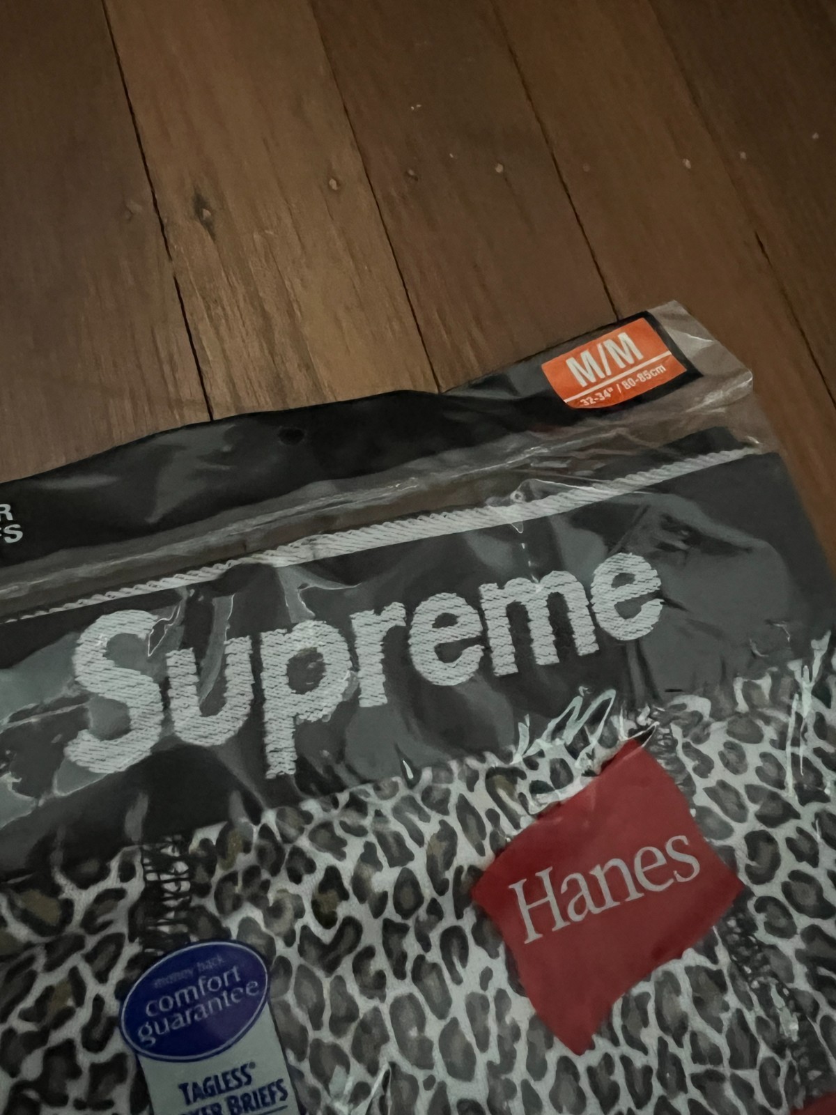 RARE *NEW* Supreme Hanes Boxer Briefs (2 Pack) Leopard Mens Size Medium SS19 M image 2