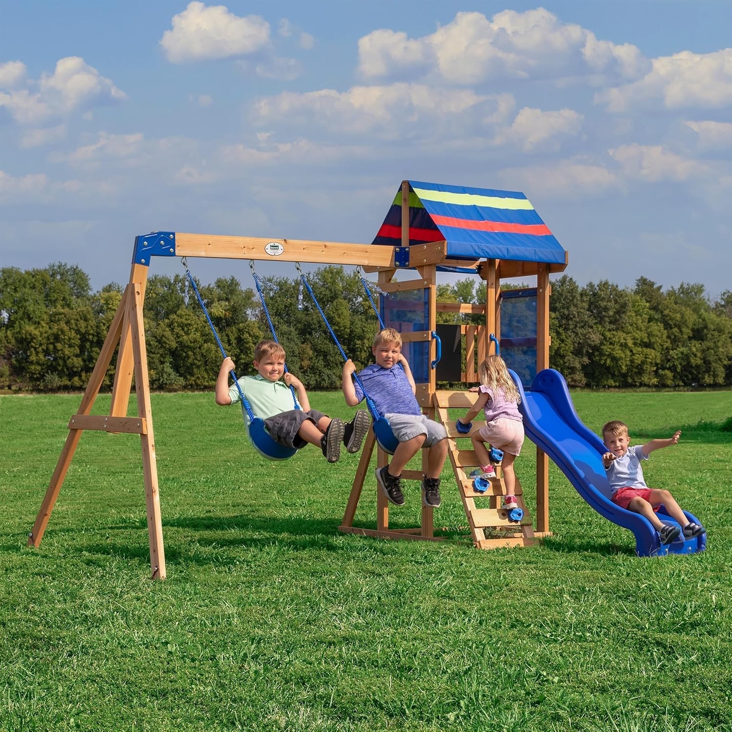 With 2 Swings And Slide