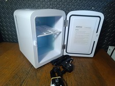 ASTROAI 4L Compact Cooler (Mini Fridge Style) with Built-in 12V Adapter  WHITE