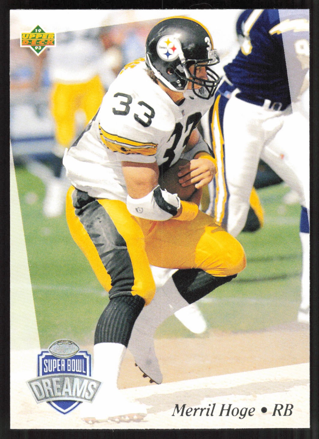 Merril Hoge, 1993 Upper Deck NFL Experience, #48, Pittsburgh Steelers,